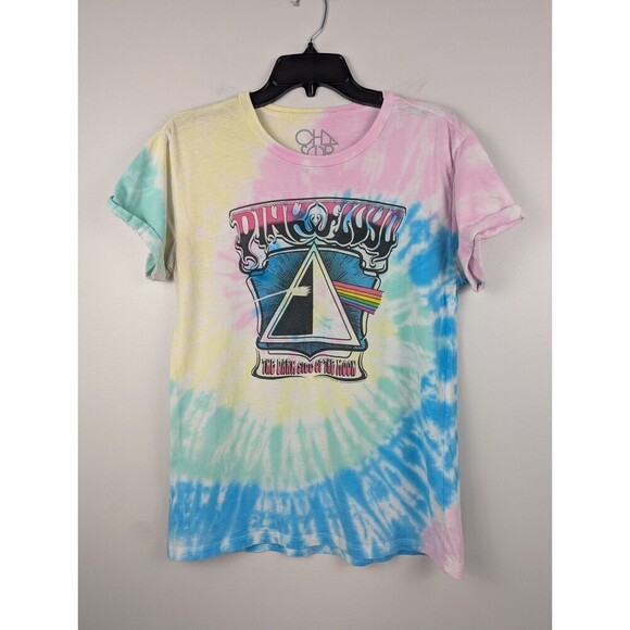 Pink Floyd T-Shirt Women's Small The Dark Side Of‎ The Moon Tie Die Short Sleeve - Picture 1 of 10